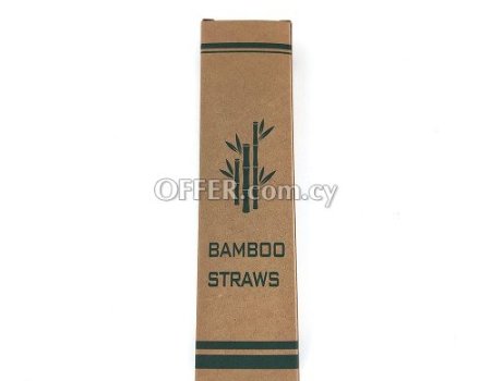 Bamboo Straws 20cm Reusable 12pcs and Cleaning Brush - 3
