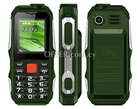 HAIYU H1 Shockproof Phone With Torch Green - 2