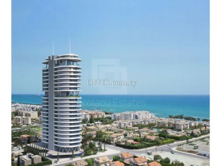 Luxurious spacious 5 bedroom penthouse apartment over 2 floors on a high rise tower 150m from the beach in Potamos Germasogias
