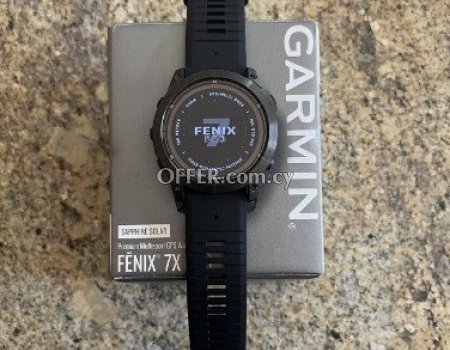 Garmin fēnix 7X Sapphire Solar GPS Watch Black - 2
