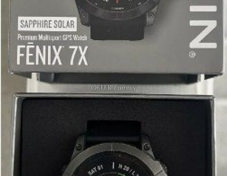 Garmin fēnix 7X Sapphire Solar GPS Watch Black - 3