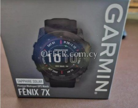 Garmin fēnix 7X Sapphire Solar GPS Watch Black
