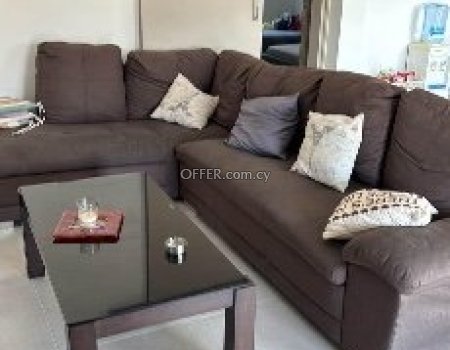 Corner sofa and coffee table