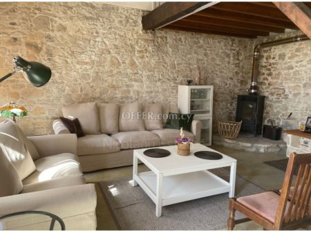 Traditional renovated stone built house for rent in the village of Doros