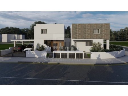 New three plus one semi detached corner house in Strovolos area near Ex Orfanides