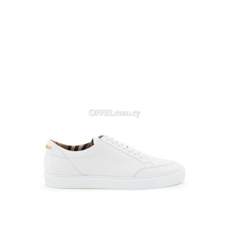 Burberry White Leather Sneaker