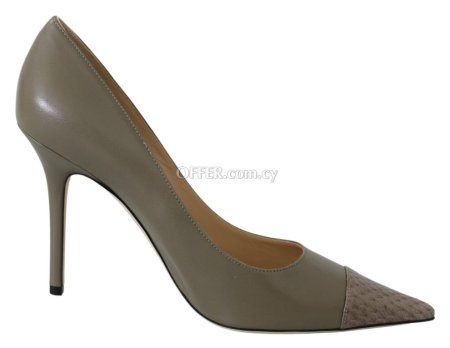 Jimmy Choo Elegant Pebble Green Pointed Toe Pumps