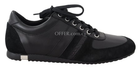 Dolce & Gabbana Elegant Black Leather Sport Sneakers