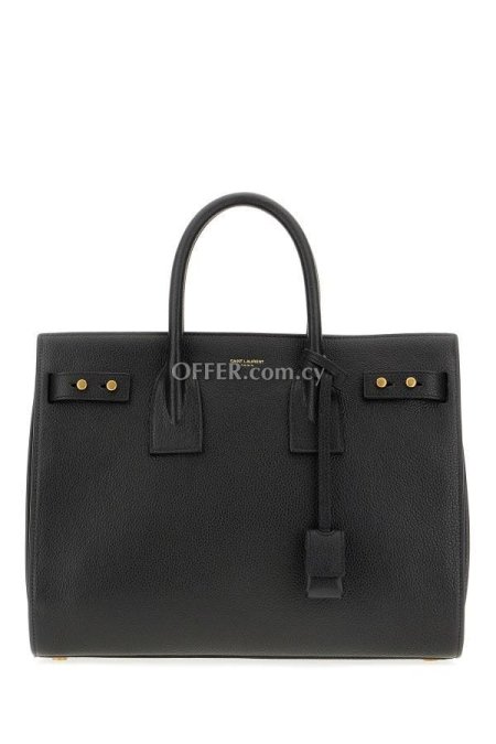 Saint Laurent Black Calf Leather Sac De Jour Handbag