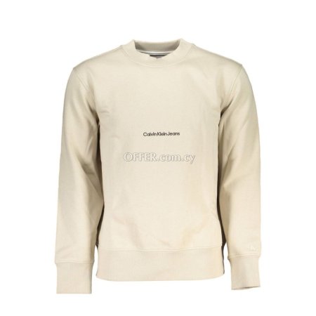 Calvin Klein Beige Crew Neck Long Sleeve Sweatshirt