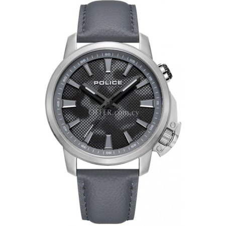 Police Gray Leather Watch