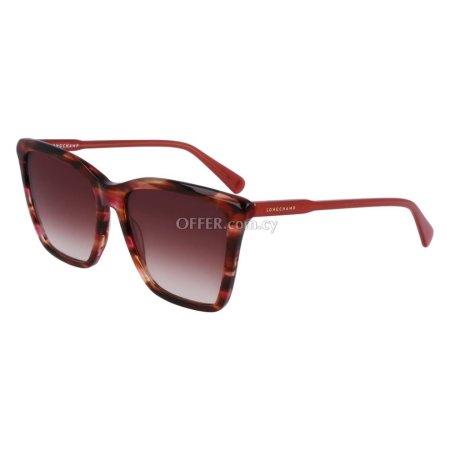 Longchamp Red Acetate Sunglasses