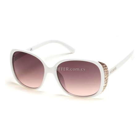 Guess White Resin Sunglasses