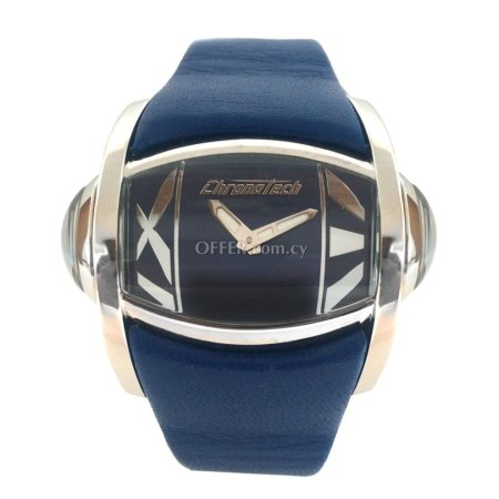 Chronotech Blue Leather Watch