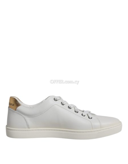 Dolce & Gabbana White London Heart Low Top Sneakers Shoes