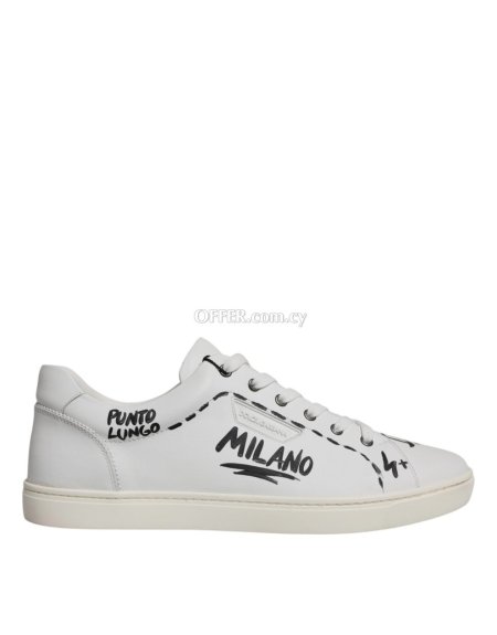 Dolce & Gabbana White Leather Milano Low Top Sneakers Shoes