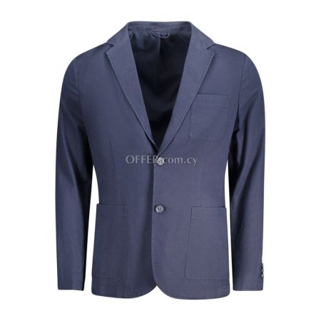 Guess Jeans Blue Cotton Mens Jacket