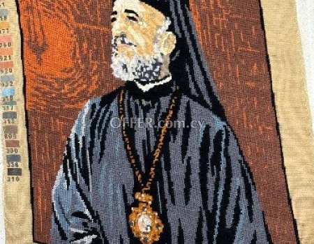 Embroidery - portrait of Makarios