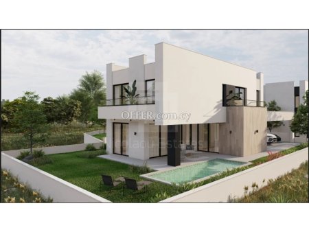 Brand new 3 bedroom detached house with a private swimming pool under construction in Palodia