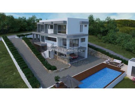 Brand new modern 5 bedroom detached villa under construction in Sfalaggiotissa Agios Athanasios