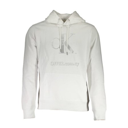 Calvin Klein White Cotton Men Sweater