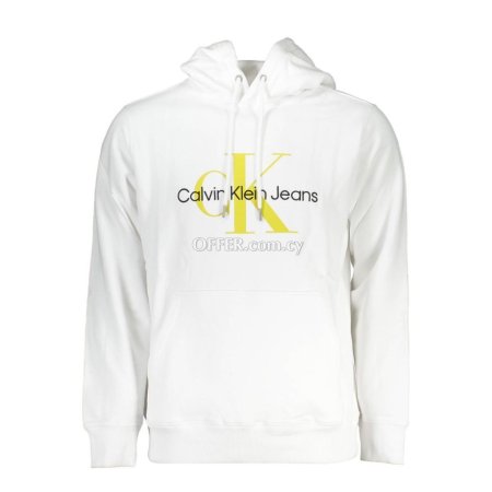 Calvin Klein White Cotton Men Sweater