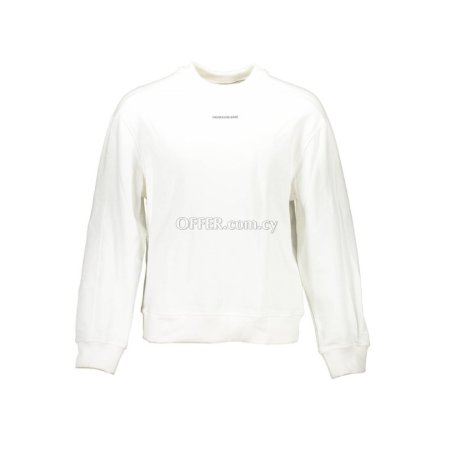 Calvin Klein White Cotton Men Sweater