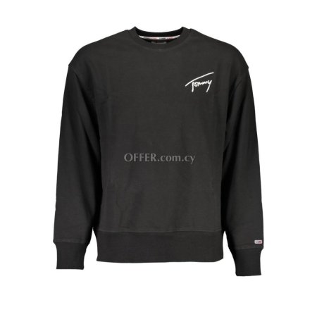 Tommy Hilfiger Black Cotton Men Sweater