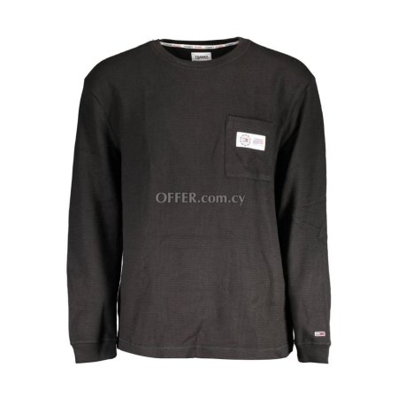 Tommy Hilfiger Black Cotton Men Sweater