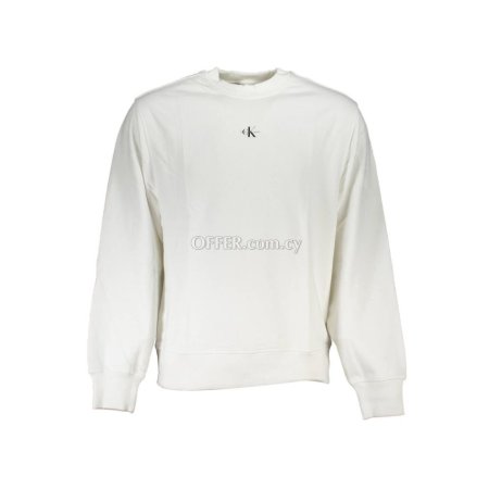 Calvin Klein White Cotton Men Sweater