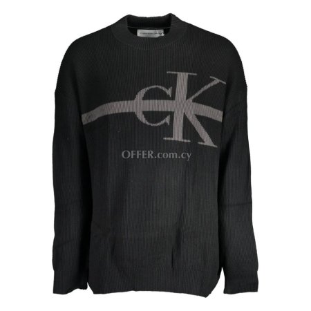 Calvin Klein Black Cotton Men Sweater