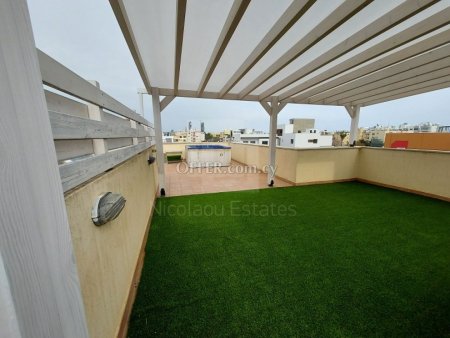 Two bedroom penthouse apartment with private roof garden near Dasoudi beach