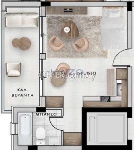 Modern Studio Apartment for Sale in Ypsonas